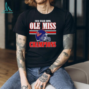 Ole Miss Rebels Football 2026 Sugar Bowl Champions helmet logo shirt