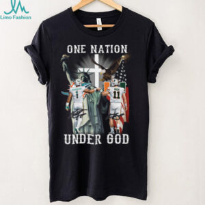 One Nation Under God Tua Tagovailoa & Jake Beck Dolphins T Shirt