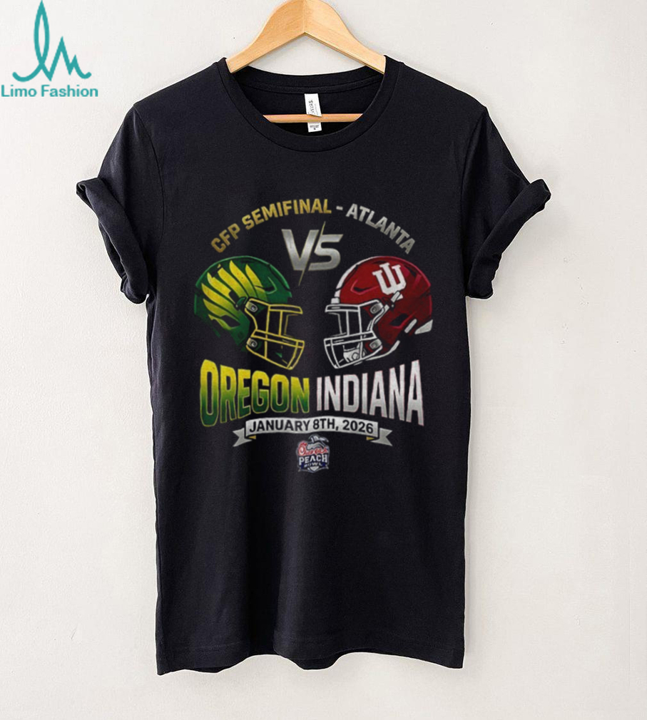 Oregon Ducks vs Indiana Hoosiers Football helmet CFP Semifinal Atlanta Peach Bowl January 2026 shirt Oregon Ducks vs Indiana Hoosiers Football helmet CFP Semifinal Atlanta Peach Bowl January 2026 shirt