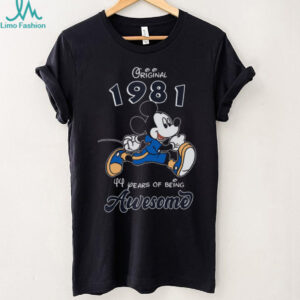 Original 1981 44 Years of Being Awesome Mickey Mouse T Shirt Original 1981 44 Years of Being Awesome Mickey Mouse T Shirt