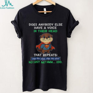 Otter Superman does anybody else have a voice in their head that repeats slap the idiot slap the idiot shirt
