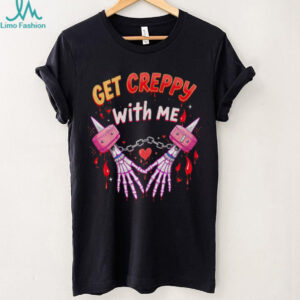 Pastel Goth “Get Creepy With Me” Skeleton Hands Graphic Tee