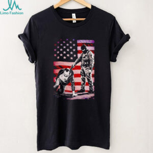 Patriotic American Flag Tactical Operator Soldier Graphic T Shirt