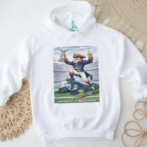 Patriots vs Seahawks Super Bowl LX Victory Cartoon Graphic T Shirt