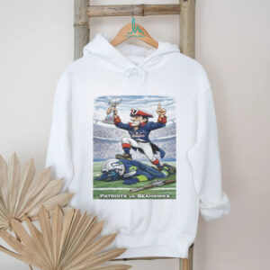 Patriots vs Seahawks Super Bowl LX Victory Cartoon Graphic T Shirt