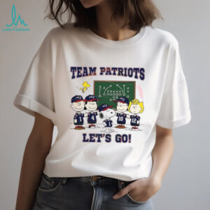 Peanuts Gang Team Patriots “Let’s Go!” Football Playbook T Shirt Peanuts Gang Team Patriots “Let’s Go!” Football Playbook T Shirt