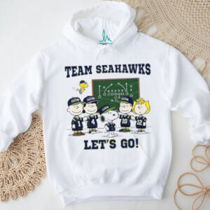 Peanuts Gang Team Seahawks “Let's Go!” Football Playbook T Shirt