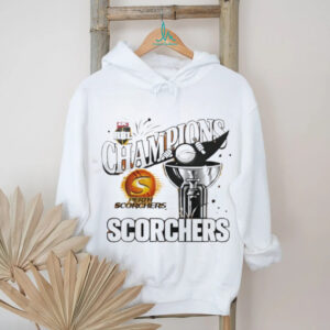 Perth Scorchers BBL Champions Trophy Logo Graphic White T Shirt