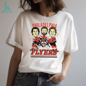 Philadelphia Flyers Hockey big 3 Players cartoon signature shirt