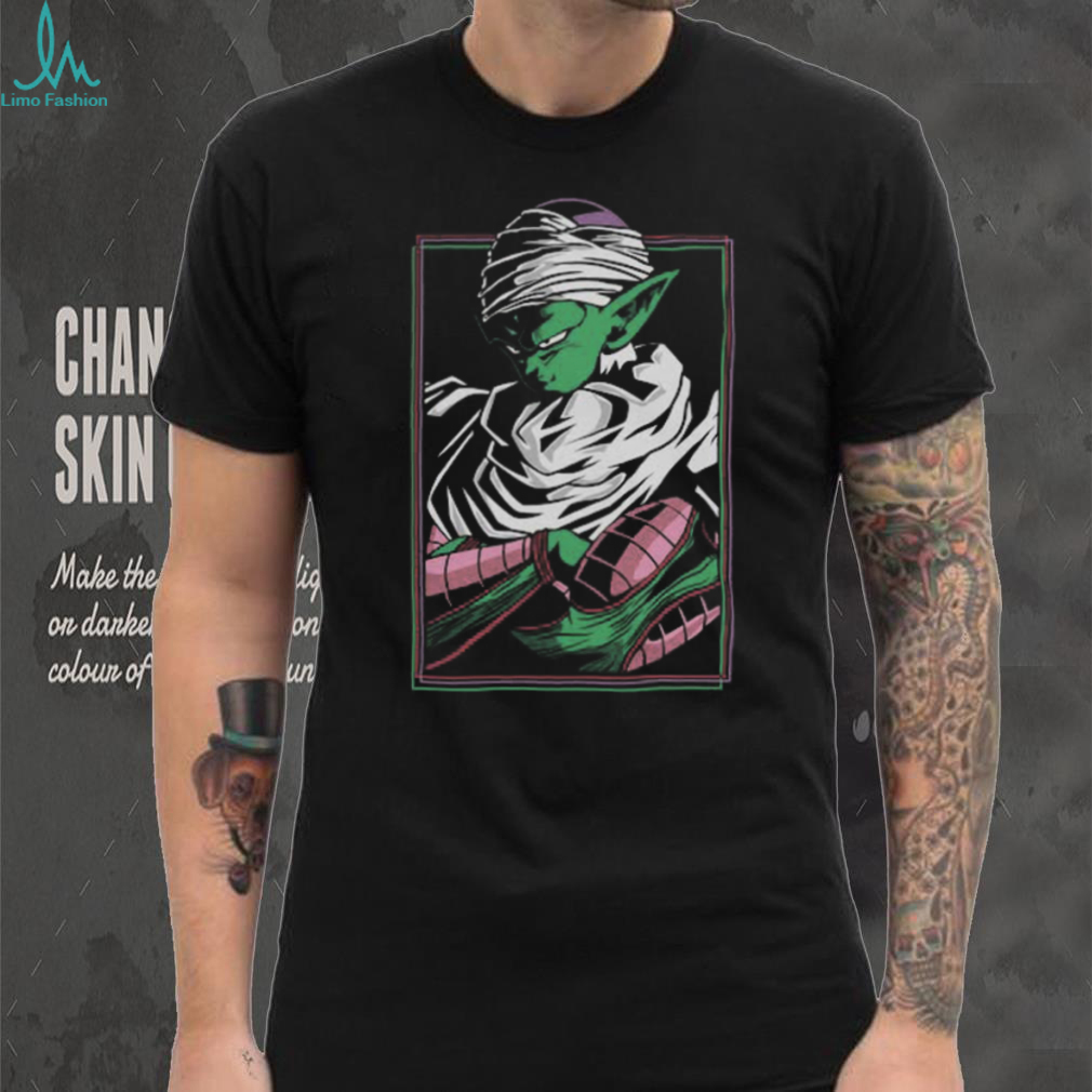Piccolo Jr. Namekian Warrior Retro Grid Portrait T Shirt Piccolo Jr. Namekian Warrior Retro Grid Portrait T Shirt