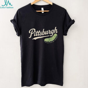 Pittsburgh Pickle Festival Vintage Script Graphic Navy T Shirt