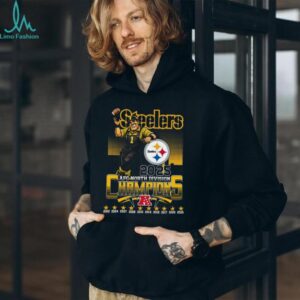 Pittsburgh Steelers AFC North Division Champions 2002 2025 Skyline Gold T Shirt