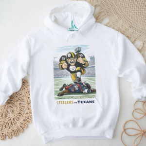 Pittsburgh Steelers Mascot Hammer vs Houston Texans Bull Football Rivalry T Shirt