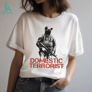 Political Satire T Shirt ICE Agent Domestic Terrorist Graphic Tee