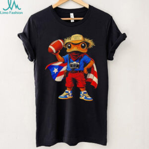 Puerto Rico Frog Mascot Football Fan T Shirt