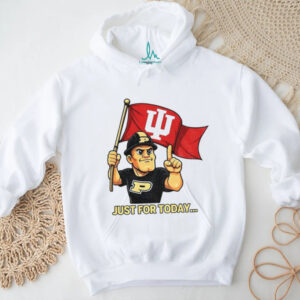 Purdue Pete with flag just for today Indiana Hoosiers Football CFP National Champions shirt