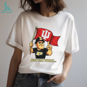 Purdue Pete with flag just for today Indiana Hoosiers Football CFP National Champions shirt