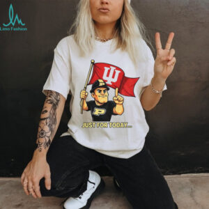 Purdue Pete with flag just for today Indiana Hoosiers Football CFP National Champions shirt