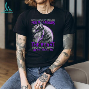Purple Wolf Beast Inside Me Sleeping Not Dead Graphic T Shirt