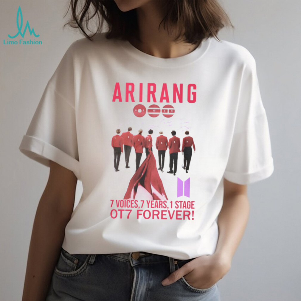 Bts Arirang 7 Voices 7 Years Ot7 Forever Kpop Shirt Bts Arirang 7 Voices 7 Years Ot7 Forever Kpop Shirt