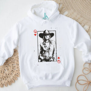 Queen of Hearts Cowgirl Playing Card T Shirt Western Style Country Graphic