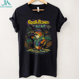The Fresh Plaice of Bel Air Hip Hop Fish Parody Retro 90s T Shirt
