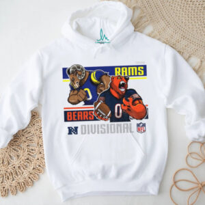 Rams vs. Bears NFL Divisional Round Mascot Battle Graphic T Shirt Rams vs. Bears NFL Divisional Round Mascot Battle Graphic T Shirt