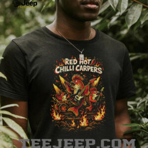 Red Hot Chilli Carpers Funny Fishing Band Parody T Shirt