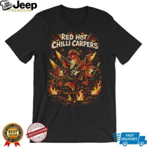 Red Hot Chilli Carpers Funny Fishing Band Parody T Shirt