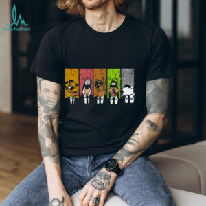 Reservoir Dogs Style Cartoon Hounds Pop Culture Mashup T Shirt