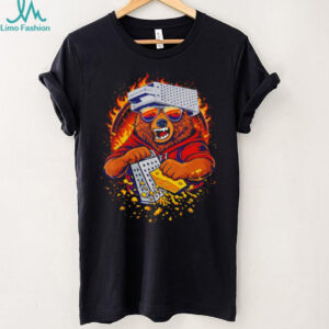 Retro Bear with Cheese Grater Hat and Sunglasses Sunset Chicago Bears shirt Retro Bear with Cheese Grater Hat and Sunglasses Sunset Chicago Bears shirt