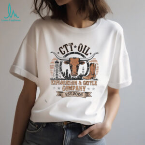 Retro CTT Oil Exploration & Cattle Company Est 2026 White Tee