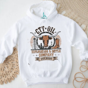 Retro CTT Oil Exploration & Cattle Company Est 2026 White Tee