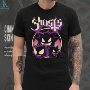 Retro Ghost Type Trio Gengar Haunter Gastly Graphic Tee