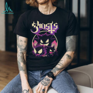 Retro Ghost Type Trio Gengar Haunter Gastly Graphic Tee