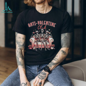 Retro Skeleton Anti Valentine Club shirt
