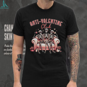 Retro Skeleton Anti Valentine Club shirt