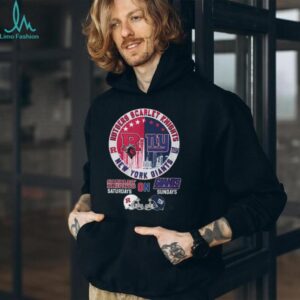 Rutgers Scarlet Knights and New York Giants Split Logo T Shirt