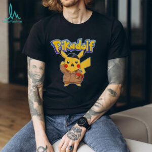 Pikadolf Parody Cartoon Character Aesthetic Black T Shirt