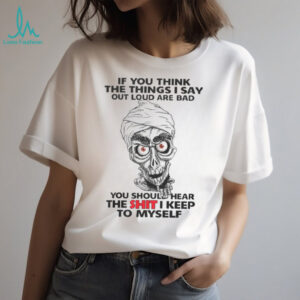 Funny Skeleton Sarcastic Humor Loud Thoughts Tshirt