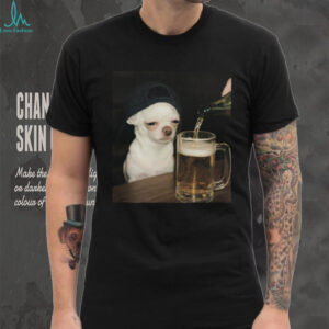 Sad Chihuahua Drinking Beer Meme Sweatshirt Funny Dog Lover Gift