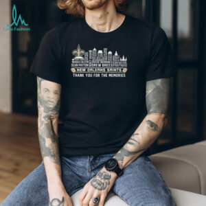 Saints Football Team Player Names and Skyline Graphic T Shirt