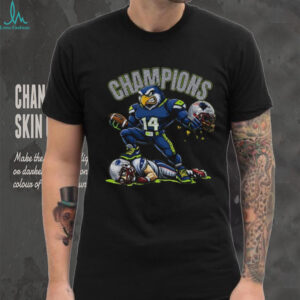 Sam Darnold Blitz Seattle Seahawks 2026 Super Bowl Champions Cartoon T Shirt