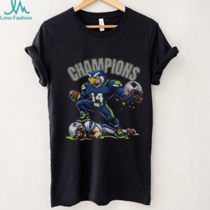 Sam Darnold Blitz Seattle Seahawks 2026 Super Bowl Champions Cartoon T Shirt