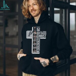 San Antonio Spurs I Can Do All Things Through Christ Cross T Shirt San Antonio Spurs I Can Do All Things Through Christ Cross T Shirt