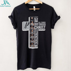 San Antonio Spurs I Can Do All Things Through Christ Cross T Shirt