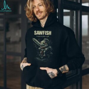 Sawfish Horror Parody T Shirt “I Want To Play A Gill” Puppet Fish Design