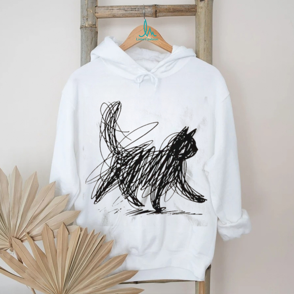 Scribble Cat Minimalist Sketch Hand Drawn Art T Shirt Scribble Cat Minimalist Sketch Hand Drawn Art T Shirt