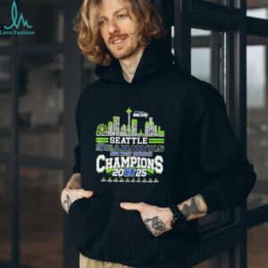 Seattle Seahawk West Division 2025 Champions player name Skyline shirt