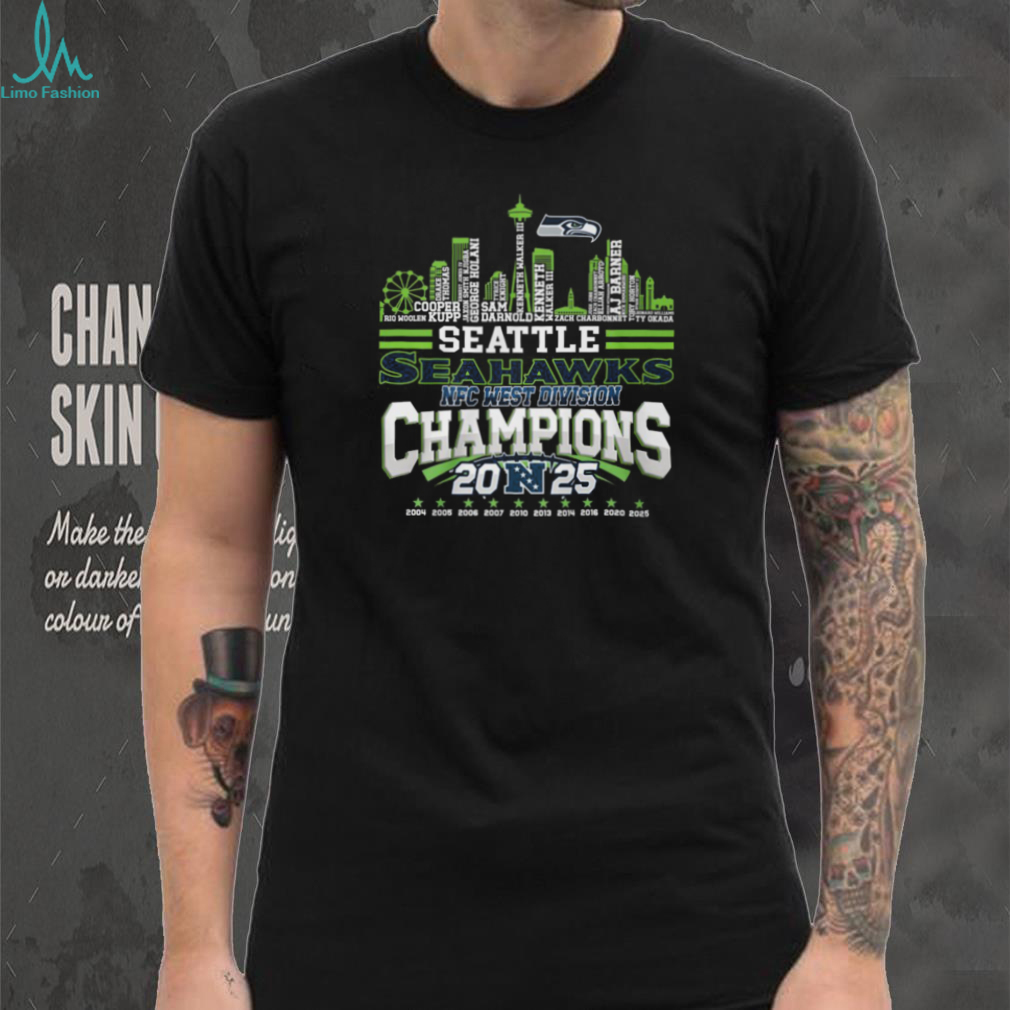 Seattle Seahawks 2025 NFC West Division Champions Commemorative T Shirt Seattle Seahawks 2025 NFC West Division Champions Commemorative T Shirt